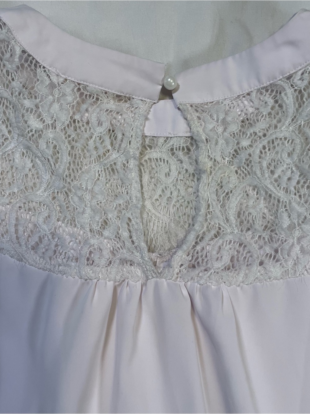 Mazik White Lace Blouse Romantic Cottagecore Coquette Boho Bell Sleeve Top Sz M - Picture 9 of 10